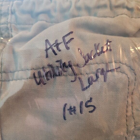 Abercrombie & Fitch Y2K Long Utility Jacket Women's Large Army Green Vintage - Picture 14 of 14